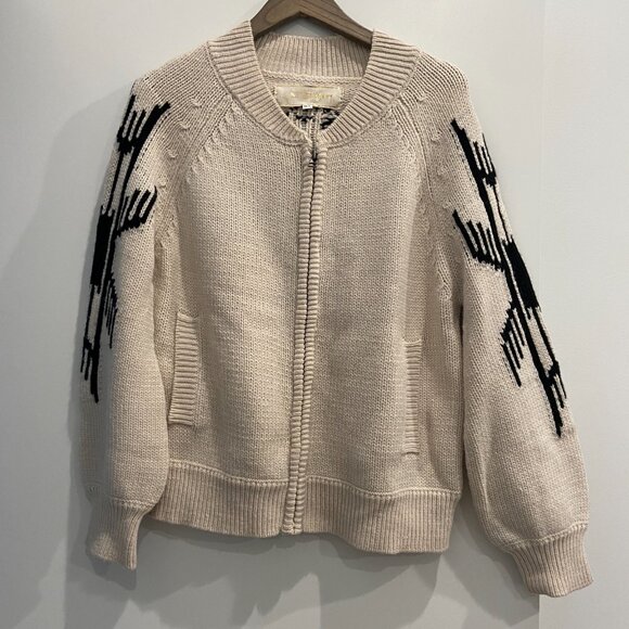 Jen’s Pirate Booty Thunderbird Bomber Sweater Jacket M/L - Picture 3 of 7